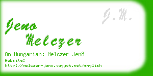 jeno melczer business card